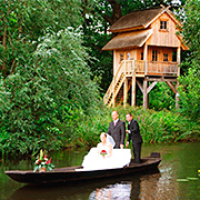 mit dem Kahn zur Hochzeit